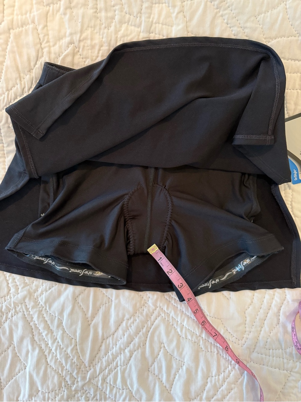 Black Active Biking Skort with padding. - Picture 9 of 9